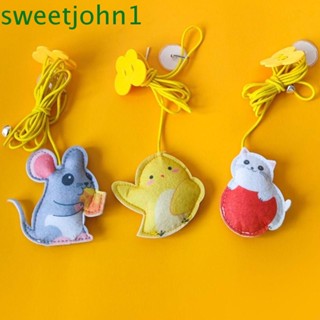 Sweetjohn ไม้กายสิทธิ์ ของเล่นฝึกแมว แบบโต้ตอบอัตโนมัติ สามารถปรับได้ สําหรับแมว