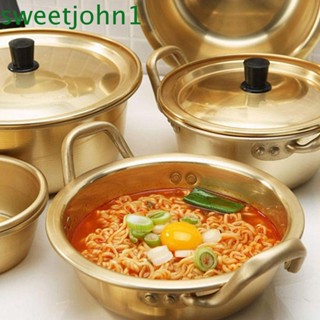 Sweetjohn หม้อราเมน อลูมิเนียม สีทอง สําหรับทําอาหาร ก๋วยเตี๋ยว นม ไข่ ซุป