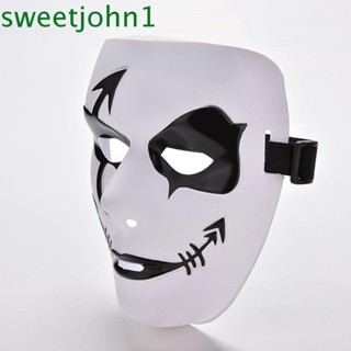 Sweetjohn หน้ากากเต้นรํา สไตล์ฮิปฮอป คลาสสิก สีดํา สีขาว