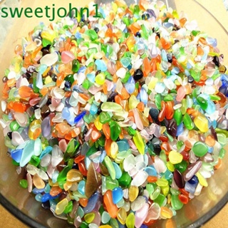 Sweetjohn หินคริสตัลธรรมชาติ หลากสี สําหรับตกแต่งตู้ปลา