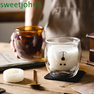 Sweetjohn แก้วมักแฟชั่น ลายสัตว์ สุนัข นม กาแฟ ของขวัญคริสต์มาส 1 ชิ้น