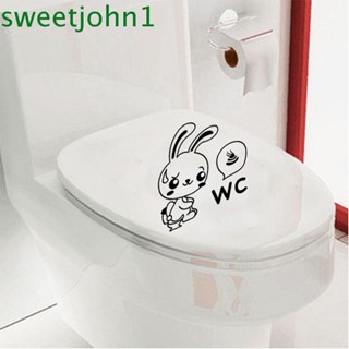 Sweetjohn สติกเกอร์ ลายน่ารัก กันน้ํา ลอกออกได้ สําหรับตกแต่งบ้าน ห้องน้ํา