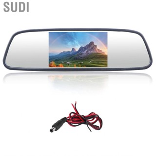 Sudi Rearview Mirror Display 5inch 2 Input Channels ABS Universal for Car Trunk DC12-24V