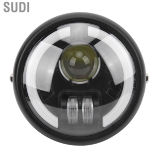 Sudi fog lights Car Accessories 6in Motorcycle  Headlight Vintage Angel Eyes Universal Replacement for Cruiser Choppers Cafe