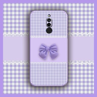 Anti-fall Cartoon Phone Case For Redmi 8 Simplicity ins Leopard Liquid silicone shell Bowknot protective case phone case