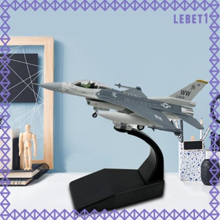 [Lebet] โมเดลเครื่องบินรบ Diecast 1/100 F16C อัลลอย พร้อมฐานรอง สําหรับตู้ทีวี ชั้นวางหนังสือ