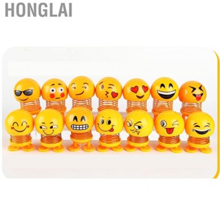 Honglai Spring Bobble Head Toy Cute Face Car Emotion Doll Interior Decoration for Dashboard