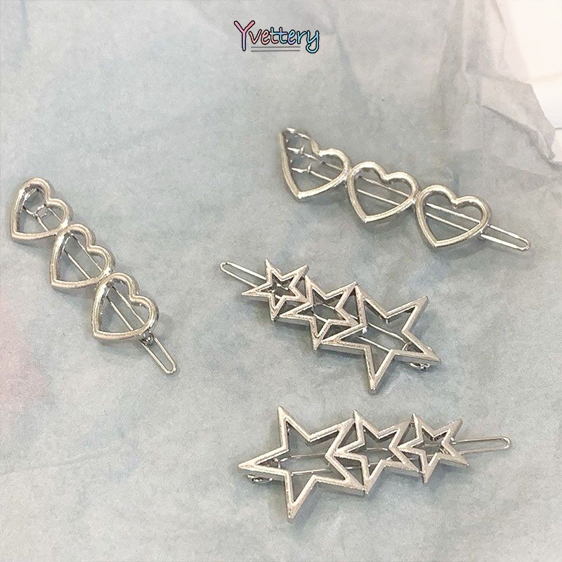 Y❤️พร้อมส่ง-กิ๊บติดผมรูปดาว น่ารัก สไตล์ เกาหลีสี เงินขายยกแพ็คผู้หญิงไปโรงเรียน-เก็บเงินปลายทาง - รูปที่ 4