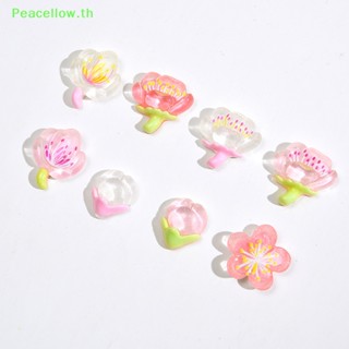 Peacellow ดอกซากุระเรซิ่น ขนาดเล็ก 10 ชิ้น สําหรับตกแต่งบ้าน เค้ก โทรศัพท์ DIY