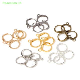 Peacellow ต่างหูห่วงทองแดง ทรงกลม สไตล์ฝรั่งเศส สําหรับทําเครื่องประดับ DIY 50 ชิ้น ต่อแพ็ก