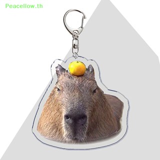 Peacellow พวงกุญแจอะคริลิค จี้การ์ตูนสัตว์ Capybaras น่ารัก สร้างสรรค์ ของขวัญสําหรับผู้หญิง