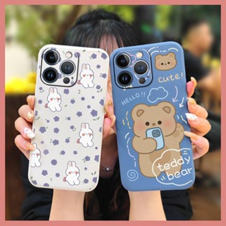 soft shell Skin feel silicone Phone Case For iphone 13 Pro Anti-fall Liquid silicone shell Skin-friendly feel Cartoon