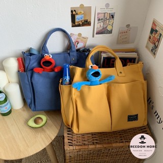 🔥จัดส่งตลอด 24 ชม.🔥 กระเป๋าผ้าแคนวาส แต่งซิป อเนกประสงค์ เรี…