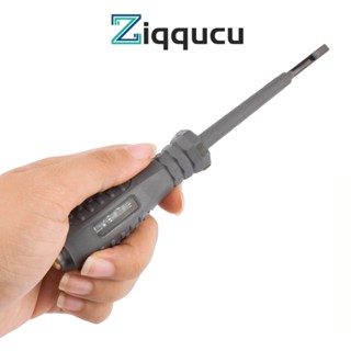 Ziqqucu เครื่องทดสอบแรงดันไฟฟ้า ไขควง ทดสอบวงจรไฟ AC DC 12-220V