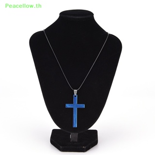 Peacellow สร้อยคอโซ่ สเตนเลส จี้ไม้กางเขน เครื่องประดับ สําหรับผู้ชาย TH