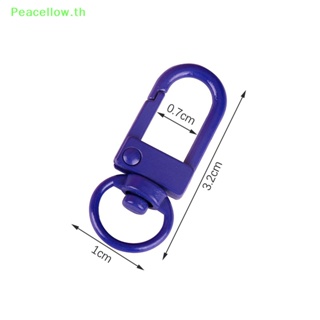 Peacellow พวงกุญแจโลหะ รูปกุ้งก้ามกรามน่ารัก หมุนได้ สีแคนดี้ สําหรับทําเครื่องประดับ DIY 5 ชิ้น