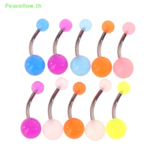 Peacellow จิวสะดือ บาร์เรืองแสงในที่มืด แฟชั่นสําหรับผู้หญิง 10 ชิ้น ต่อล็อต