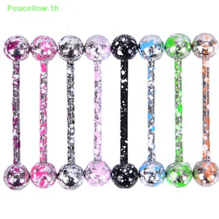 Peacellow เครื่องประดับ แหวนลิ้นบอล สเตนเลส หลากสี 8 ชิ้น ต่อชุด