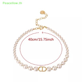 Peacellow สร้อยคอโชคเกอร์ ประดับไข่มุก สไตล์โบฮีเมียน พังก์ เครื่องประดับแฟชั่น สําหรับผู้หญิง TH