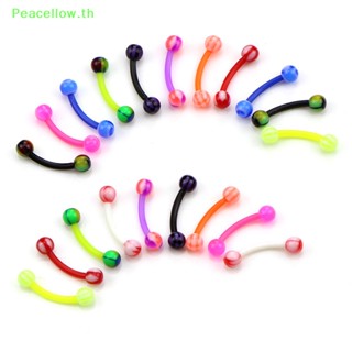 Peacellow เครื่องประดับ แหวนบาร์เบล ทรงโค้ง สําหรับคิ้ว ร่างกาย 20 ชิ้น ต่อชุด