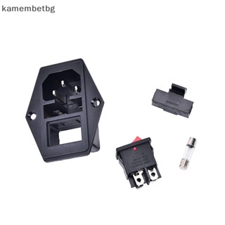 Kamembetbg 3Pin iec320 c14 โมดูลปลั๊กฟิวส์สวิตช์ซ็อกเก็ตพาวเวอร์ ตัวผู้ 10A 250V