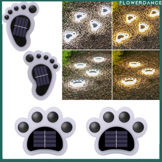 ไฟ LED พลังงานแสงอาทิตย์ Bear Paw Light สวนกลางแจ้งโคมไฟใต้ดินกันน้ำสำหรับตกแต่งสนามหญ้าสนามหญ้ากลางแจ้ง Footlight โคมไฟติดผนังมุมปิดภาคเรียนโคมไฟสวนภายนอกดอกไม้