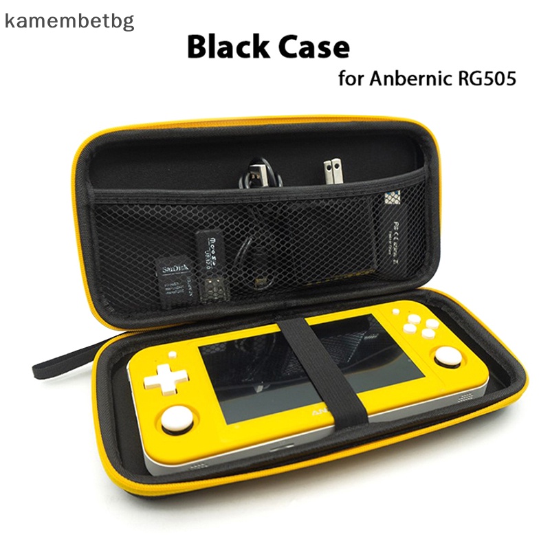 Kamembetbg เคสกระเป๋าใส่เครื่องเล่นเกม RG505 ขนาดเล็ก แบบพกพา สีดํา สําหรับวิดีโอเกมคอนโซล TH