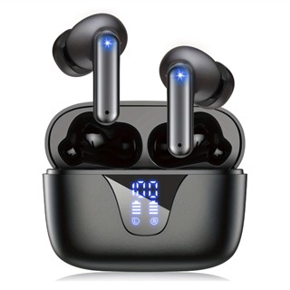 หูฟังไร้สาย True Wireless Earbuds พร้อม 60H Playback จอแสดงผล LED กันน้ํา IPX5 และเคสชาร์จไร้สาย เหมาะสําหรับทีวีสมาร์ทโฟนคอมพิวเตอร์และกีฬา