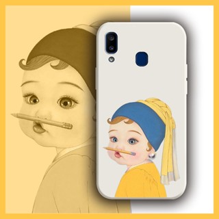 Liquid silicone shell protective case Phone Case For Samsung Galaxy A30/A20/M10s Anti-fall Simplicity cat soft shell