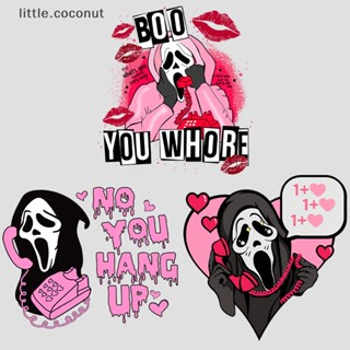 [little.coconut] สติกเกอร์ ลาย You Hang Up Horror Clothing Decals Halloween สีชมพู สําหรับตกแต่งเสื้อผ้า