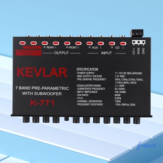 อีควอไลเซอร์เครื่องเสียงรถยนต์ DC 11-15V 7‐Band 35-250HZ สําหรับระบบสเตอริโอ [Francis.th]