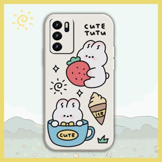 Cartoon Skin feel silicone Phone Case For OPPO A16/A16s/A54s Liquid silicone shell Simplicity Anti-fall cute