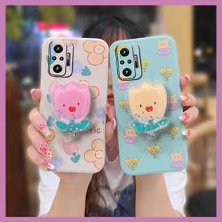 Skin-friendly feel ins Phone Case For Redmi Note10 Pro/Note10 Pro Max Rotatable stand phone case protective case Cartoon