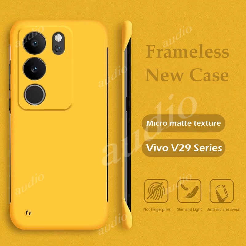 เคสโทรศัพท์มือถือ PC แข็ง ผิวด้าน ไร้กรอบ กันกระแทก สําหรับ Vivo V30 V29 Pro V30Pro V29Pro 5G 2023 V