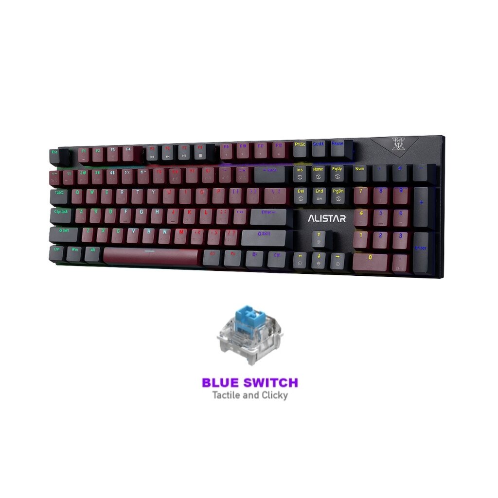 Nubwo X33 New Edition CIY RED WINE RED คีย์บอร์ดเกมมิ่ง พร้อมด้วยไฟ mini RGB