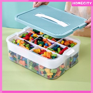 [พร้อม] กล่องเก็บของเล่นที่เข้ากันได้กับเลโก้ Small Particle Lego Storage Box Building Block Storage Box Childrens Toy Parts Classification Sorting Sorting Box Sub-package