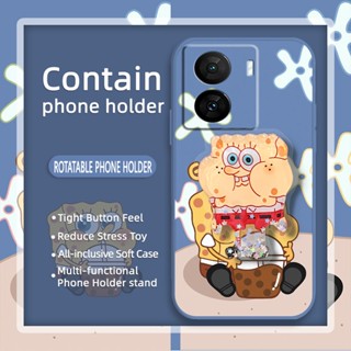 ins Anti-fall Phone Case For VIVO IQOO Z7X Simplicity Cartoon Skin feel silicone The New cute protective case phone case