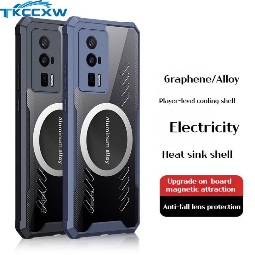 เคสโทรศัพท์มือถือ อลูมิเนียมอัลลอย ระบายความร้อน ลายกราฟฟิน สําหรับ Xiaomi 12T 12 13 11 Pro 11 12 13 Ultra Poco F5 Pro F4 F3 X3 GT