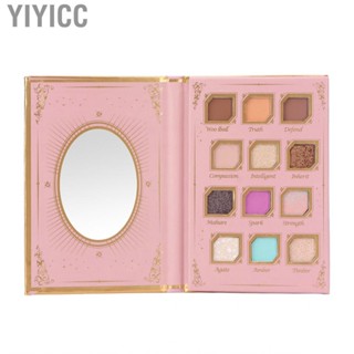 Yiyicc Eyeshadow Palette  Metallic Glitter Long Lasting 12 Colors Eyeshadow for Home Makeup Artist