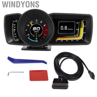 Windyons Car HUD OBD  Dual System LCD Display Gauge II Cable