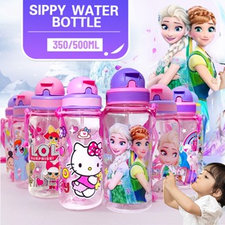 Disney ขวดน้ำ กระบอกน้ำเด็ก 350/500ML กระบอกน้ำเด็ก Princess Elsa Pony Kt Copo With Straw แก้วเยติลายการ์ตูน