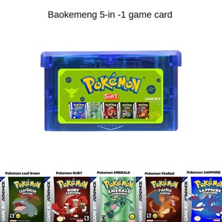 การ์ดเกมโปเกม่อน GBA ภาษาอังกฤษ 5-In-1 Pocket Monsters รองรับ Nds ndsl