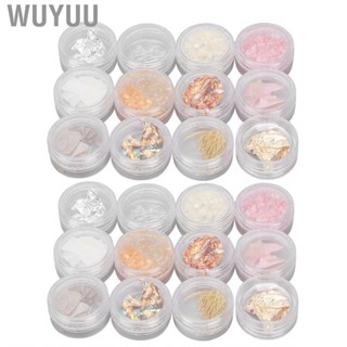 Wuyuu Nail Foil Art Flakes With 2 Box Gold Silver DIY