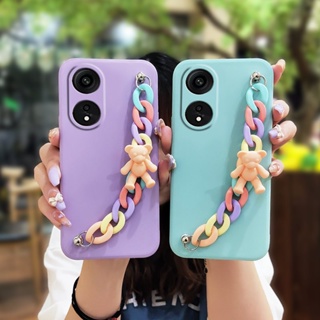 soft shell Simplicity Phone Case For OPPO A1 Pro 5G/Reno8T 5G Skin-friendly feel Lens bump protection Bear bracelet