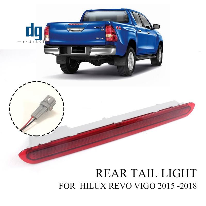 ไฟเบรกท้าย แบบไดนามิก ตัวที่ 3 สีแดง สําหรับ Toyota Hilux Revo Vigo 2015 2016 2017 2018