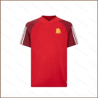 เสื้อกีฬาแขนสั้น ลายทีมชาติฟุตบอล HQ1 2023-2024 AS Roma Jersey ชุดเหย้า พลัสไซซ์ QH1