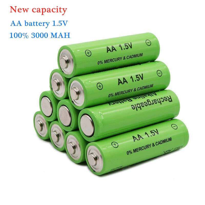 Battery ถ่านชาร์จ 1.5V AA/AAA 3000mAh ที่มีคุณภาพสูง ราคา4ก้อน 4PCS