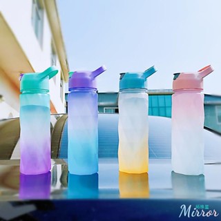 600ml Gradient Water Bottle With Straw Large Capacity Sport Water Bottle Bpa Free Leak-proof Drinking Bottles Outdoor Travel Gym Fitness Jugs M