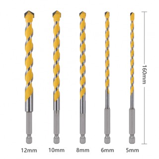 ⚡NEW 8⚡Drill Bits Masonry Plastic Tungsten Carbide 1/4" Hex Shank 10mm 12mm 5mm