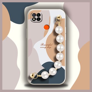 Anti-fall Lens bump protection Phone Case For Xiaomi Redmi 9C/9C NFC/9 Activ/POCO C31/10a soft shell Pearl bracelet